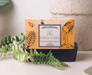 Jabón Artesanal Avena y Miel